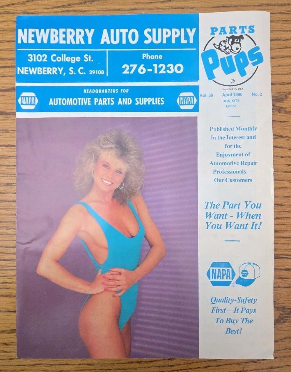 April 1990 Parts Pups NAPA Auto Supply Newsletter Magazine